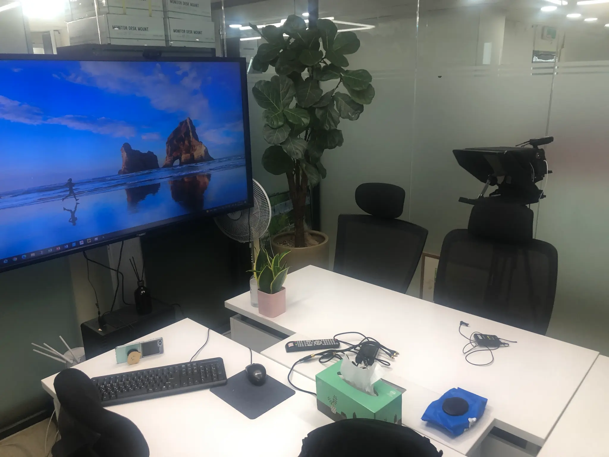 전자 칠판 방송 세팅