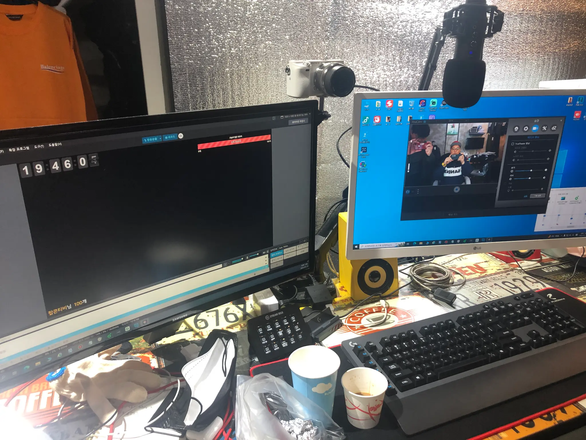 토크 방송 세팅 (팬더TV)